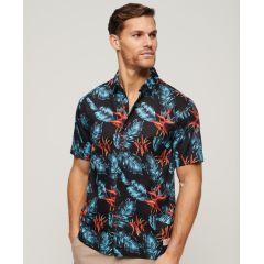 Superdry Ανδρικό Πουκάμισο Modal M4010353A-2BU Hawaiian Relaxed Fit Navy - Κοντομάνικα πουκάμισα στο Bodyman