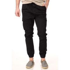 Rebase Ανδρικό Cargo Pants 241-RCCP-410 Black Regular Fit - Παντελόνια στο Bodyman