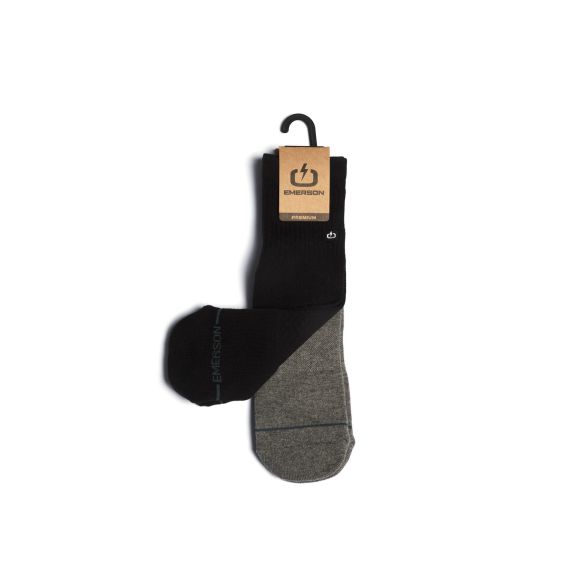 Emerson Socks 2Pack 241.EU08.43 Black Grey  Basic Mid Crew - Κάλτσες στο Bodyman