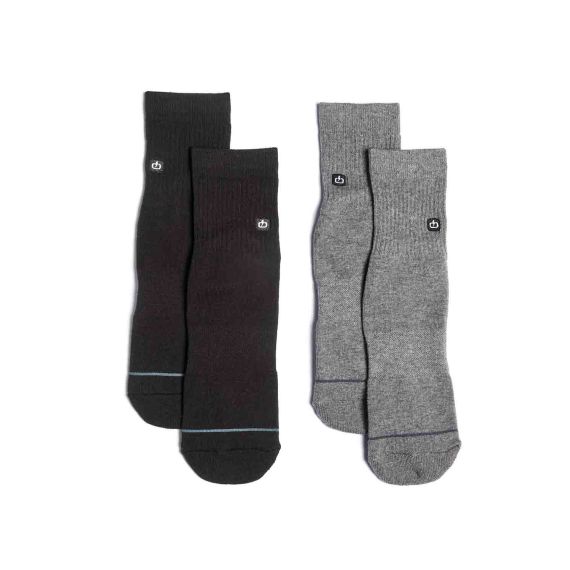 Emerson Socks 2Pack 241.EU08.43 Black Grey  Basic Mid Crew - Κάλτσες στο Bodyman