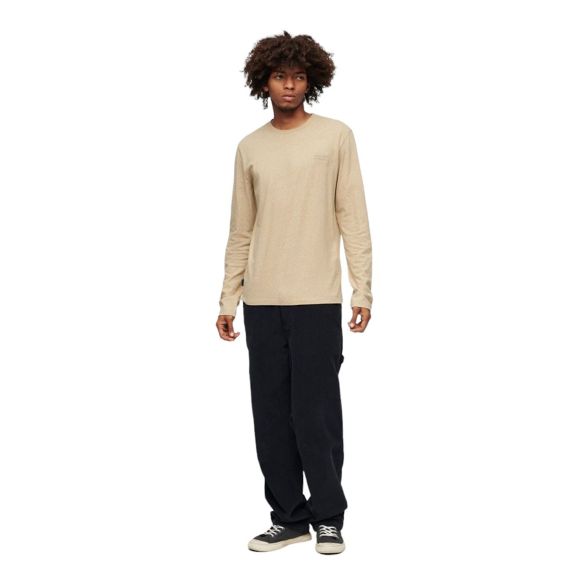 Superdry Ανδρικό T-Shirt M6010857A-9XE Essential logo LS Tan Brown - Mακρυμάνικες στο Bodyman
