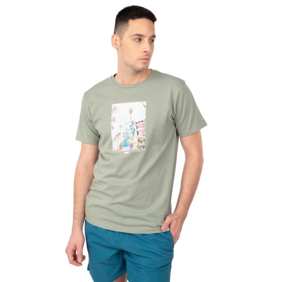 Rebase Ανδρική Μπλούζα  Βαμβακερή 241-RTS-264 Mint - T-Shirt  στο Bodyman