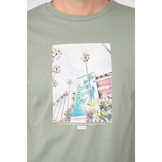 Rebase Ανδρική Μπλούζα  Βαμβακερή 241-RTS-264 Mint - T-Shirt  στο Bodyman