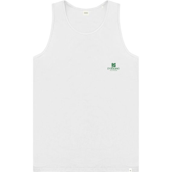 Rebase Ανδρική Αμάνικη Μπλούζα Βαμβακερή 241-RTSL-282 White - Αμάνικα T-shirt  στο Bodyman