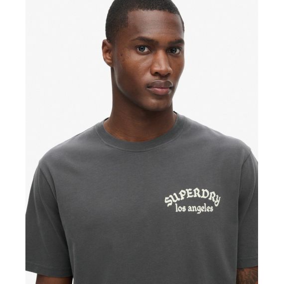 Superdry Ανδρική Μπλούζα Βαμβακερή M1012081A-00Q Charcoal Loose Fit - T-Shirt  στο Bodyman