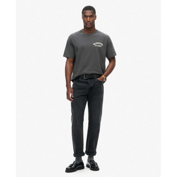 Superdry Ανδρική Μπλούζα Βαμβακερή M1012081A-00Q Charcoal Loose Fit - T-Shirt  στο Bodyman