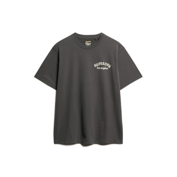 Superdry Ανδρική Μπλούζα Βαμβακερή M1012081A-00Q Charcoal Loose Fit - T-Shirt  στο Bodyman