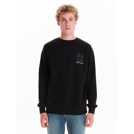 Emerson Ανδρικό Φούτερ Crew Neck 242.EM20.15 Black - Φούτερ χωρίς κουκούλα  στο Bodyman