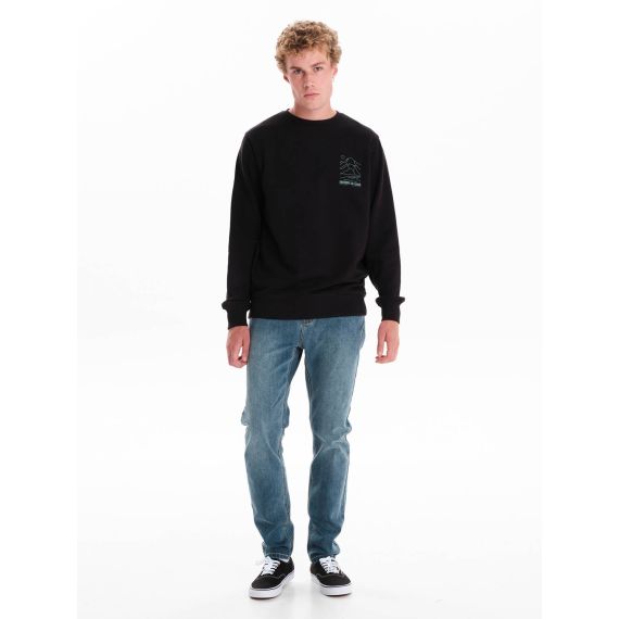 Emerson Ανδρικό Φούτερ Crew Neck 242.EM20.15 Black - Φούτερ χωρίς κουκούλα  στο Bodyman
