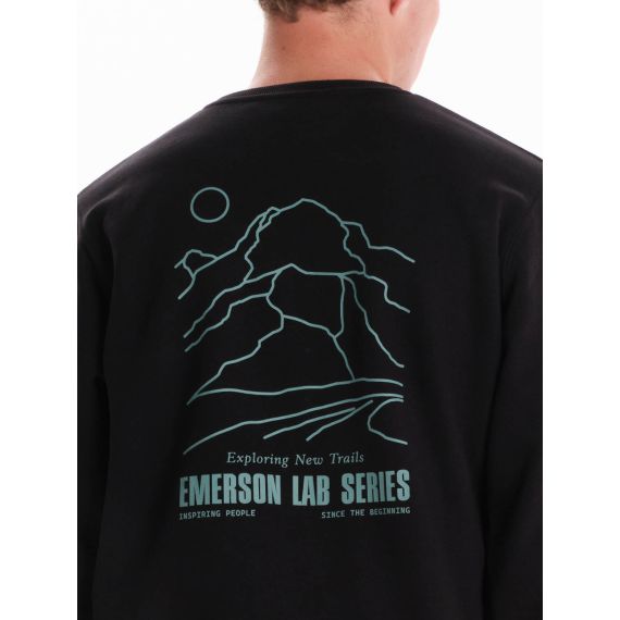 Emerson Ανδρικό Φούτερ Crew Neck 242.EM20.15 Black - Φούτερ χωρίς κουκούλα  στο Bodyman