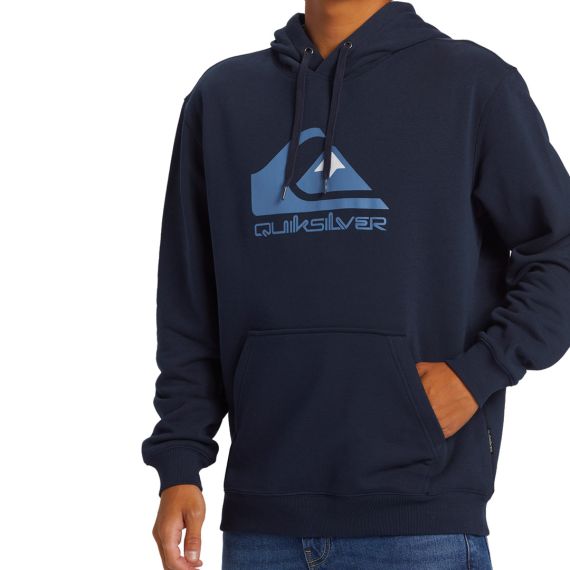 Quiksilver Ανδρικό Φούτερ AQYFT03356-KTP0 Big Logo Blue - Φούτερ Κουκούλα  στο Bodyman