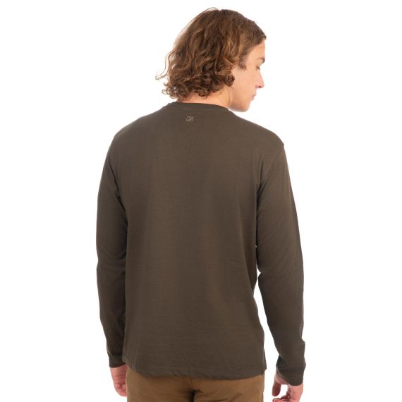 Rebase Ανδρικό Μακρυμάνικο T-Shirt 242RTS-9000 Khaki - Mακρυμάνικες στο Bodyman