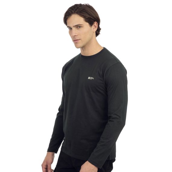 Rebase Ανδρικό Μακρυμάνικο T-Shirt 242RTS-9000 Black - Mακρυμάνικες στο Bodyman