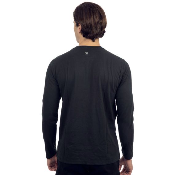 Rebase Ανδρικό Μακρυμάνικο T-Shirt 242RTS-9000 Black - Mακρυμάνικες στο Bodyman