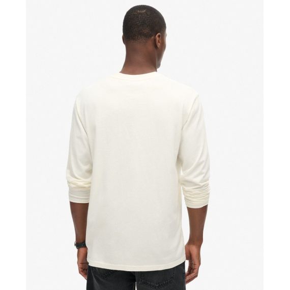 Superdry Ανδρικό Μακρυμάνικο T-Shirt M6010830A-39E Classic Graphic Ecru - Mακρυμάνικες στο Bodyman