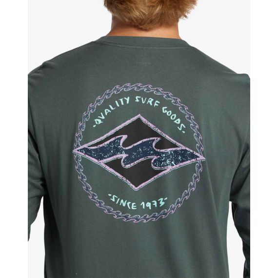Billabong Ανδρικό Μακρυμάνικο T-Shirt ABYZT02498-KRN0 Rotor Diamond Green - Mακρυμάνικες στο Bodyman