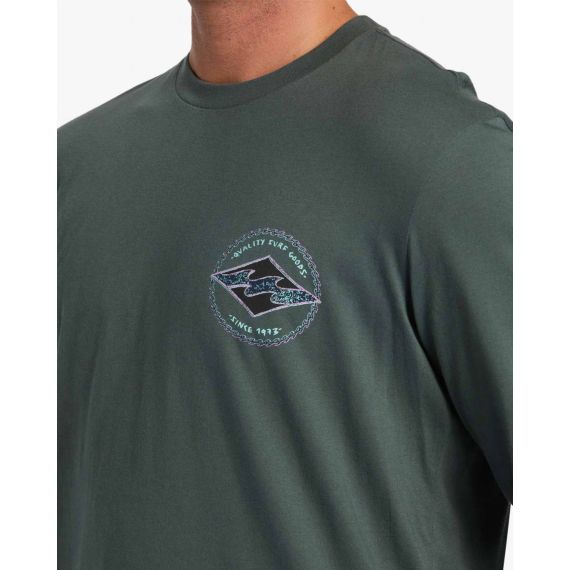 Billabong Ανδρικό Μακρυμάνικο T-Shirt ABYZT02498-KRN0 Rotor Diamond Green - Mακρυμάνικες στο Bodyman