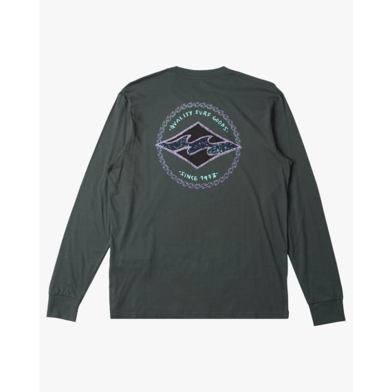 Billabong Ανδρικό Μακρυμάνικο T-Shirt ABYZT02498-KRN0 Rotor Diamond Green - Mακρυμάνικες στο Bodyman