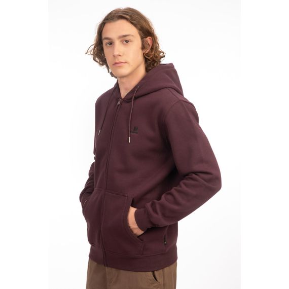 Rebase Ανδρική Ζακέτα Φούτερ 242RTOP-1000 Aubergine - Ζακέτες στο Bodyman