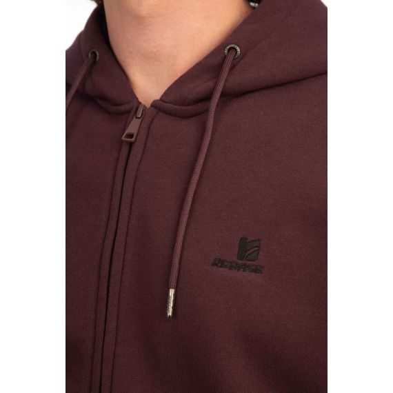 Rebase Ανδρική Ζακέτα Φούτερ 242RTOP-1000 Aubergine - Ζακέτες στο Bodyman