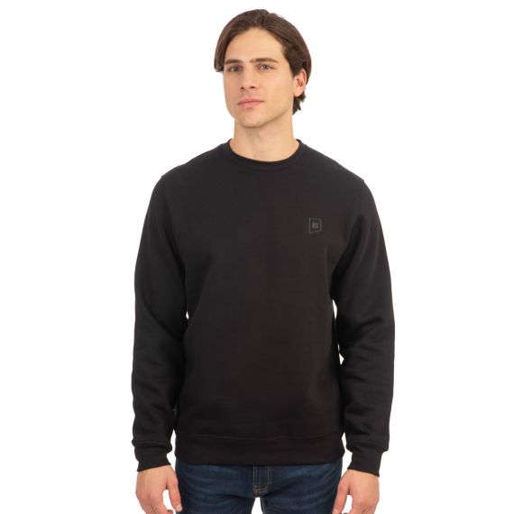 Rebase Ανδρικό Φούτερ Crew Neck 242RTOP-1005 Black - Φούτερ χωρίς κουκούλα  στο Bodyman