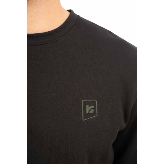 Rebase Ανδρικό Φούτερ Crew Neck 242RTOP-1005 Black - Φούτερ χωρίς κουκούλα  στο Bodyman