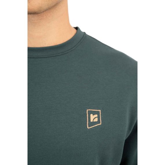 Rebase Ανδρικό Φούτερ Crew Neck 242RTOP-1005 Deep Teal - Φούτερ χωρίς κουκούλα  στο Bodyman