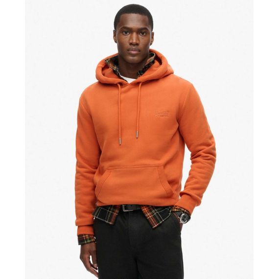 Superdry Hood M2013110A-9RF Essential Logo Brown - Φούτερ Κουκούλα  στο Bodyman