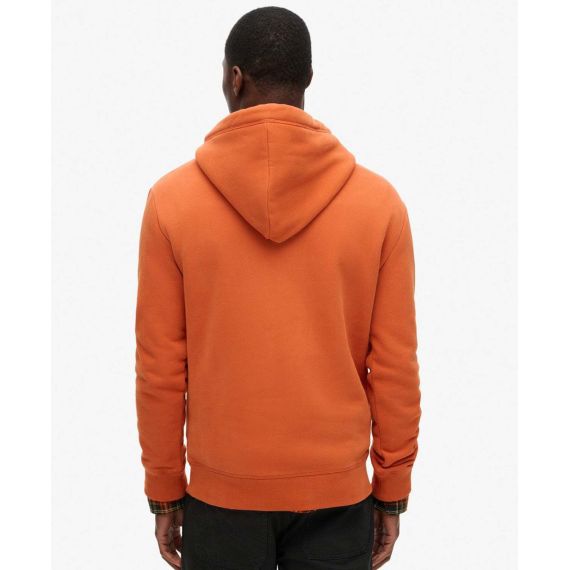 Superdry Hood M2013110A-9RF Essential Logo Brown - Φούτερ Κουκούλα  στο Bodyman
