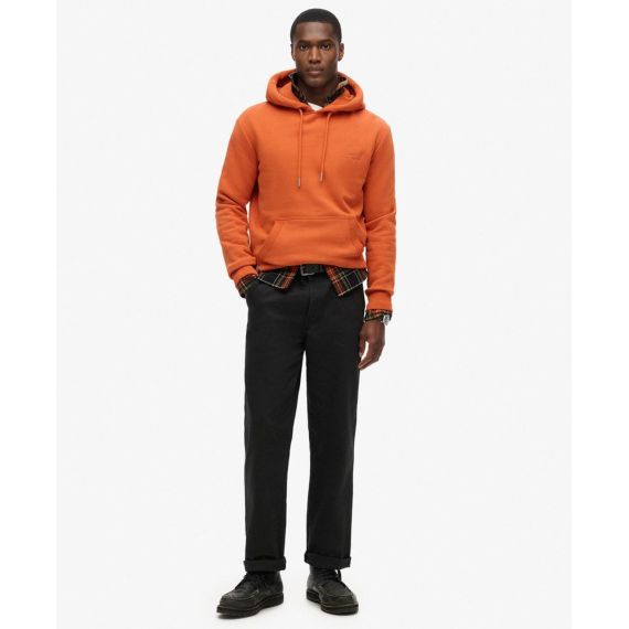 Superdry Hood M2013110A-9RF Essential Logo Brown - Φούτερ Κουκούλα  στο Bodyman