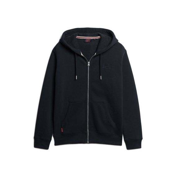Superdry Ανδρική Ζακέτα Φούτερ M2013116A-98T Essential Logo Navy - Ζακέτες στο Bodyman