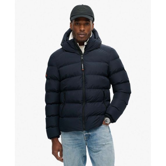 Superdry Ανδρικό Μπουφάν Puffer M5011905A-98T Navy - Μπουφάν στο Bodyman