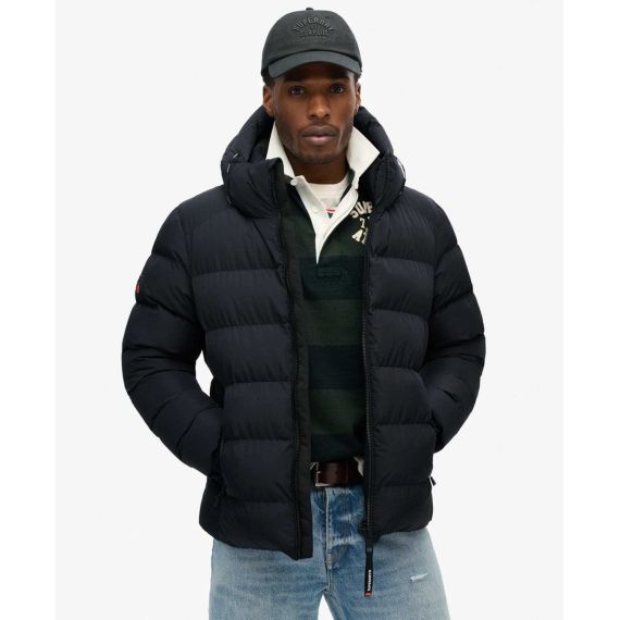 Superdry Ανδρικό Μπουφάν Puffer M5011905A-98T Navy - Μπουφάν στο Bodyman