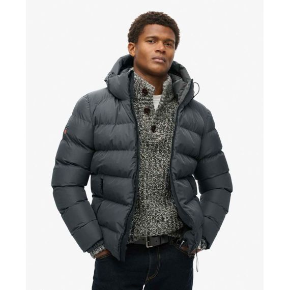 Superdry Ανδρικό Μπουφάν Puffer M5011905A-PIJ Ebony - Μπουφάν στο Bodyman