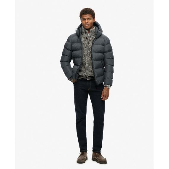 Superdry Ανδρικό Μπουφάν Puffer M5011905A-PIJ Ebony - Μπουφάν στο Bodyman