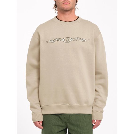 Volcom Ανδρικό Φούτερ Crew Neck A4632403-LKH Watanite L.Khaki - Φούτερ χωρίς κουκούλα  στο Bodyman