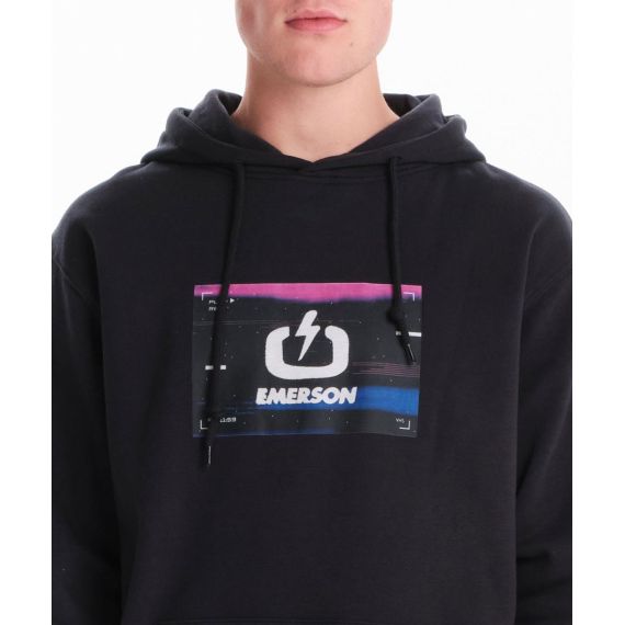 Emerson Ανδρικό Φούτερ Με Κουκούλα 242.EM20.10 Off Black - Φούτερ Κουκούλα  στο Bodyman