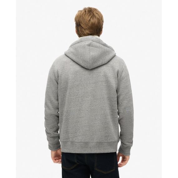 Superdry Ανδρική Ζακέτα Φούτερ M2013116A-9QW Essential Logo Dark Grey - Ζακέτες στο Bodyman