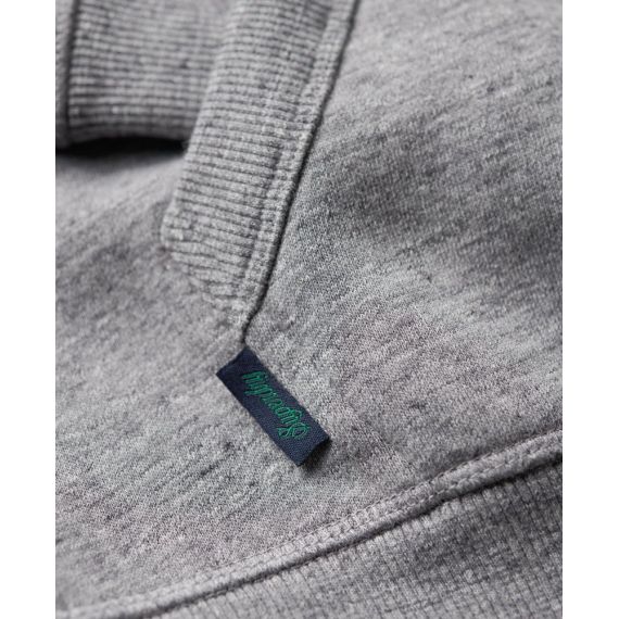 Superdry Ανδρική Ζακέτα Φούτερ M2013116A-9QW Essential Logo Dark Grey - Ζακέτες στο Bodyman