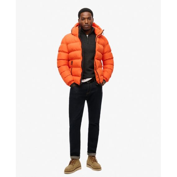 Superdry Ανδρικό Μπουφάν Puffer M5011905A-WZT Orange - Μπουφάν στο Bodyman