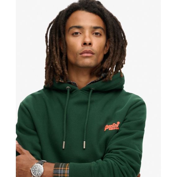 Superdry Ανδρικό Φούτερ Hood M2013110A-27E Essential Logo Green - Φούτερ Κουκούλα  στο Bodyman