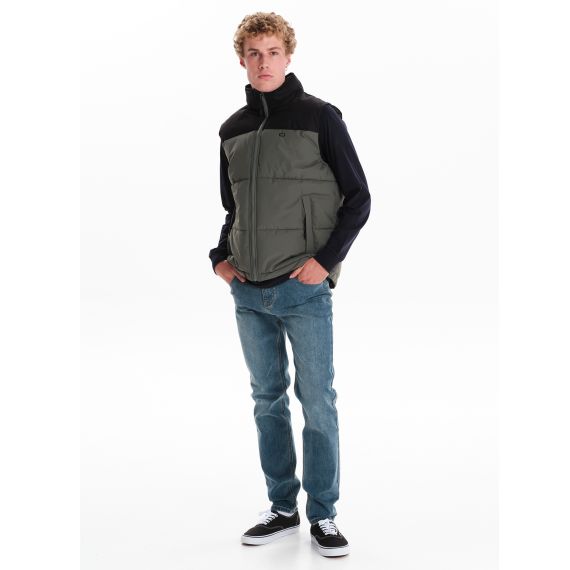 Emerson Ανδρικό Μπουφάν Αμάνικο 242.EM10.78 Olive Black - Μπουφάν στο Bodyman