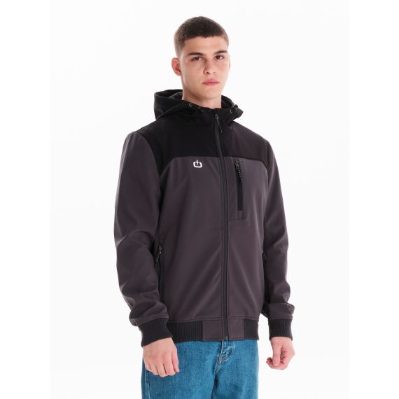 Emerson Ανδρικό Μπουφάν Bonded 242.EM11.10 Dark Grey Black - Μπουφάν στο Bodyman