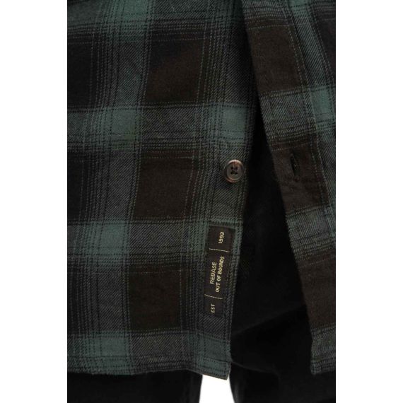 Rebase Ανδρικό Πουκάμισο 242RGS-5007 Black Forest Green - Μακρυμάνικα Πουκάμισα  στο Bodyman