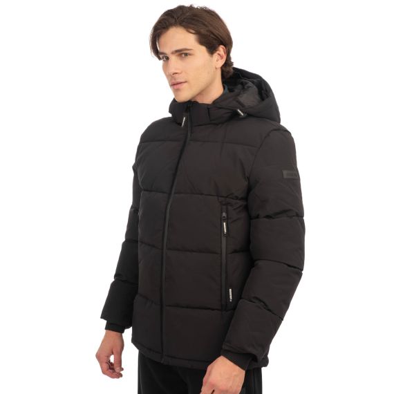 Rebase Ανδρικό Μπουφάν Puffer 242RJK-2004 Black - Μπουφάν στο Bodyman
