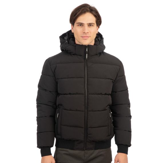 Rebase Ανδρικό Μπουφάν Puffer 242RJK-2005 Black - Μπουφάν στο Bodyman