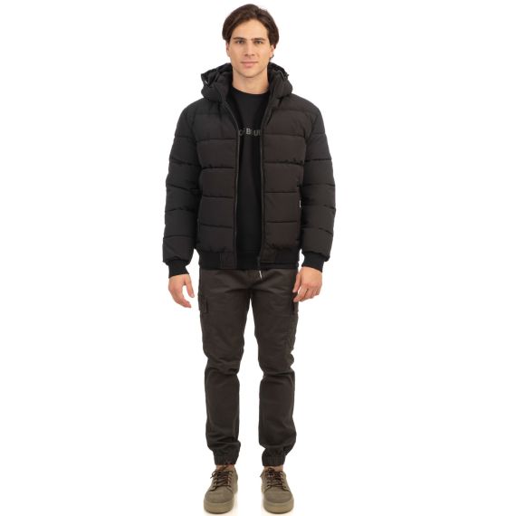 Rebase Ανδρικό Μπουφάν Puffer 242RJK-2005 Black - Μπουφάν στο Bodyman
