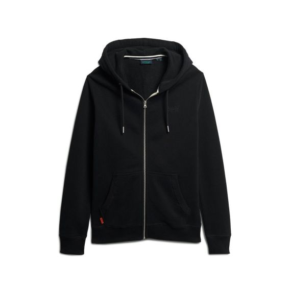 Superdry Ανδρική Ζακέτα Φούτερ M2013116A-02A Essential Logo Black - Ζακέτες στο Bodyman