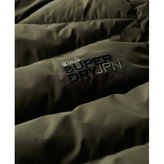 Superdry Ανδρικό Μπουφάν Puffer M5011905A-ZC3 Hooded Sports Army Khaki - Μπουφάν στο Bodyman