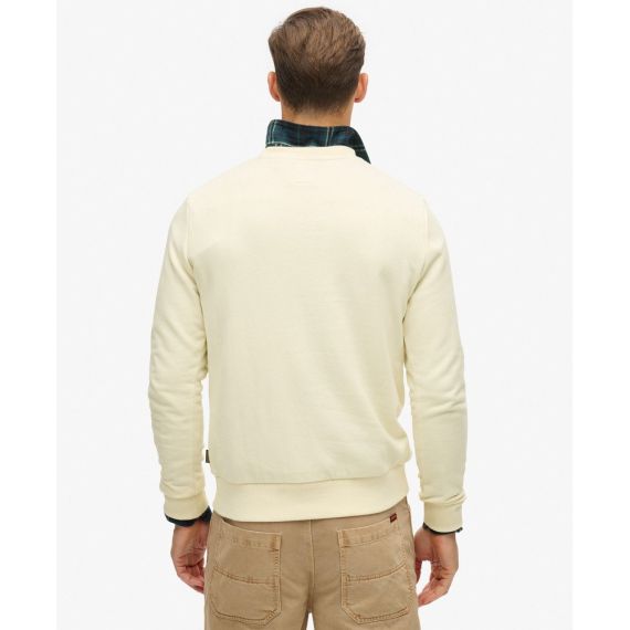 Superdry Ανδρικό Φούτερ Crewneck M2013714A-C1T Classic Core Cream - Φούτερ χωρίς κουκούλα  στο Bodyman